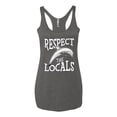 thumbnail image 1 of Wild Bobby Respect The Locals Save Our Oceans Dolphin Animal Lover Women Tri-Blend Racerback Tank Top, Premium Heather, X-Large, 1 of 6