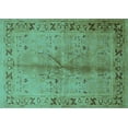 thumbnail image 1 of Ahgly Company Indoor Rectangle Oriental Turquoise Blue Industrial Area Rugs, 8' x 10', 1 of 4