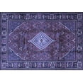 thumbnail image 1 of Ahgly Company Machine Washable Indoor Rectangle Persian Blue Traditional Area Rugs, 2' x 5', 1 of 4