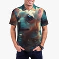 thumbnail image 1 of Balery Cute Flower Chihuahua Puppy Camisa Polo de Hombre con Estampado, de Manga Corta y Tejido Medio, Camisa Tipo Golf Polo-4X-Large, 1 of 6