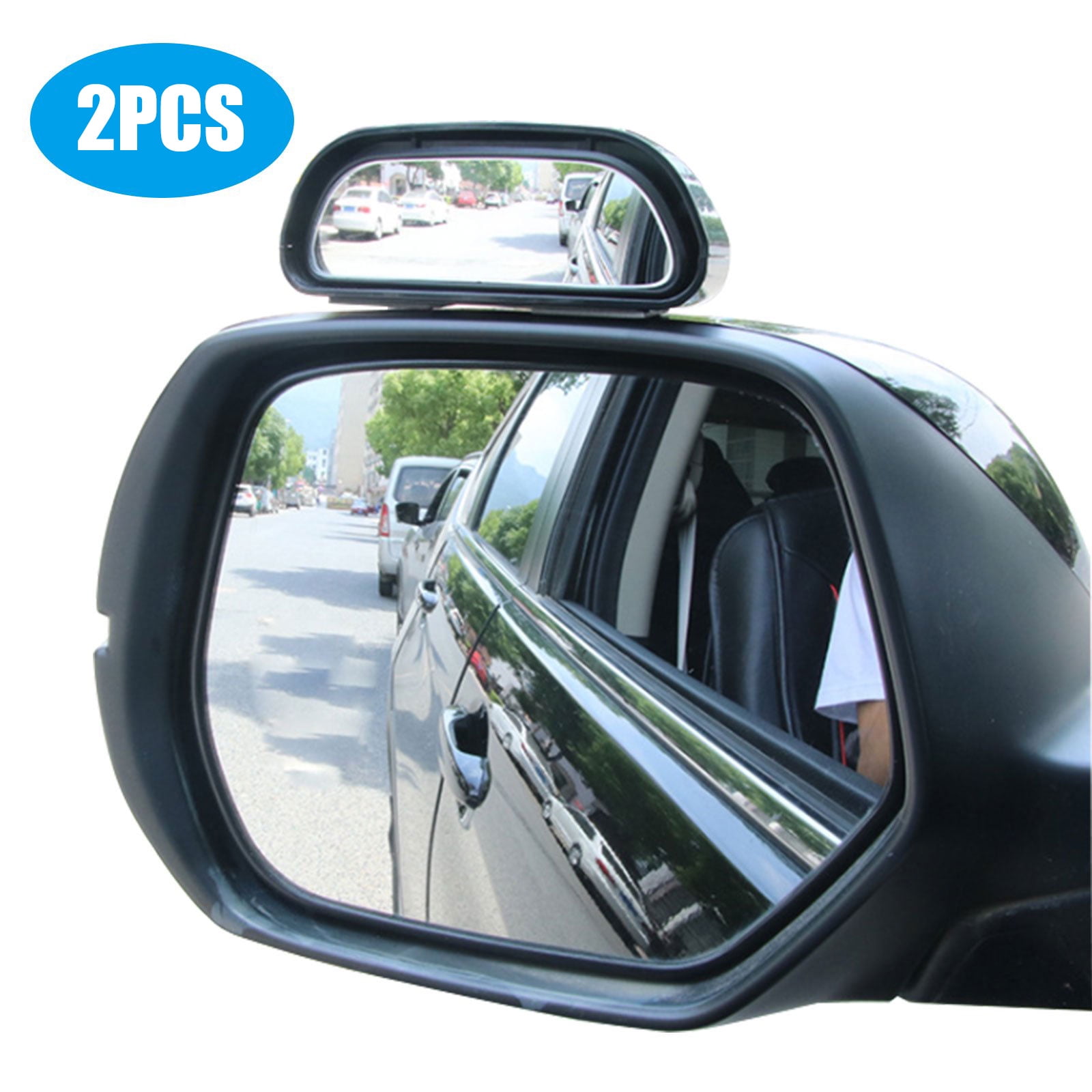 TOTMOX Blind Spot Mirrors Adjustable Car Auxiliary Universal Wide Angle Mirror for Universal Cars with Double-Sided Tape Snap-in Type 