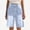 BU2, variant on Loose Fit Denim Mid Length Shorts For Women 5 Pocket Design Classic Casual Shorts For Women Silver,M
