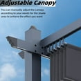 thumbnail image 6 of WildBreak Outdoor Pergola 10 x 13 Feet, with Adjustable Canopy, Gray, 6 of 7