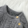 thumbnail image 3 of Baby Rompers Long Sleeve Knit Newborn Boys Girls Jumpsuits Autumn Winter Infant Outerwear Playsuits 0-18m Toddler Outfit Clothes, 3 of 5