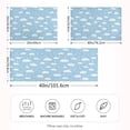 thumbnail image 4 of Haosy Satin Pillowcase for Hair and Skin Standard Cooling Silk Pillow Case with Envelope Closure White Raindrops and Clouds 20"x30", 4 of 9