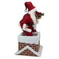 thumbnail image 3 of Northlight 16.5" Red and White Santa Claus Going Down a Chimney with Gifts Christmas Decor, 3 of 6
