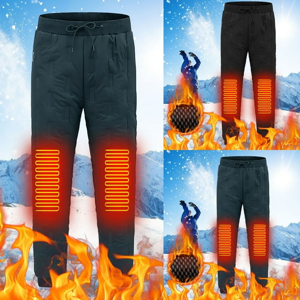 TMOYZQ Men Plus Size Winter Electric Heated Pants, 3pcs