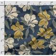 thumbnail image 2 of Soimoi Floral Print, Poly Taffeta Fabric, Decor Sewing Fabric by The Yard 56 Inch Wide, Decorative Fabric for Outdoor Upholstery, Umbrellas and Home Accents, Blue & Beige, 2 of 5