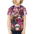 thumbnail image 2 of Anime Demon Slayer Youth Kids Fashion T-Shirt Graphic Short Sleeve Shirt Tees Teenage T-Shirt For Boy Girl, 2 of 9
