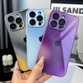 thumbnail image 2 of Funda De Vidrio Colorida De Alta Calidad Para iPhone 14 13 12 11 Pro Max Plus Espejo Teléfono Móvil Con Película De Lente Integrada, 2 of 4