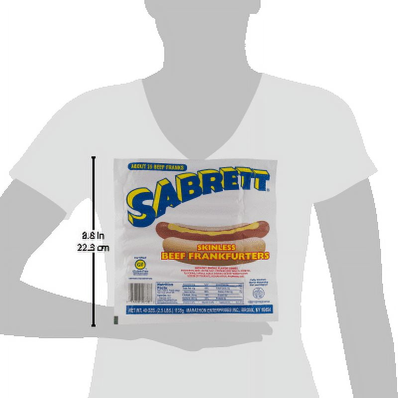 Sabrett Premium Skinless Beef Hot Dog Franks, 40 oz. Refrigerated