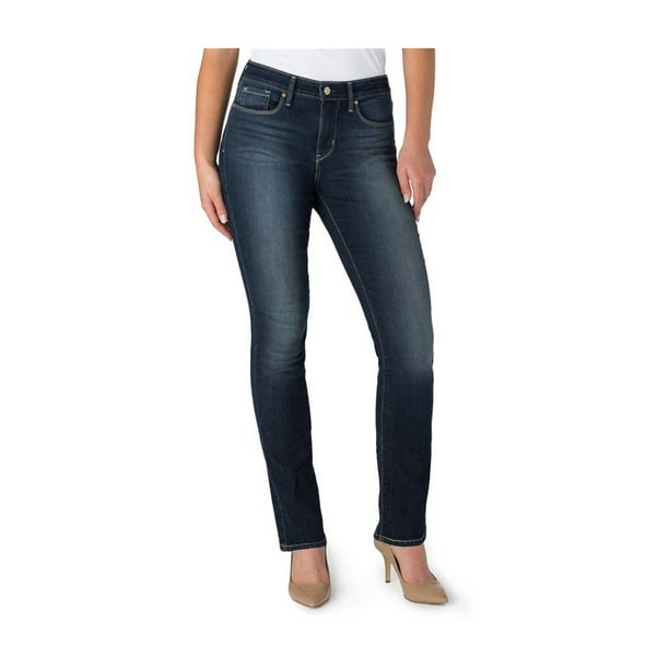 Signature by Levi Strauss & Co. Women's Totally Shaping Slim Straight ...