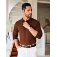 thumbnail image 4 of COOFANDY Mens Knit Polo Shirts Casual Classic Polo Shirts Long Sleeve Collared Sweater, 4 of 6