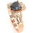 thumbnail image 3 of Claddagh Black Onyx Ring In Solid 14k Rose Gold, 3 of 6