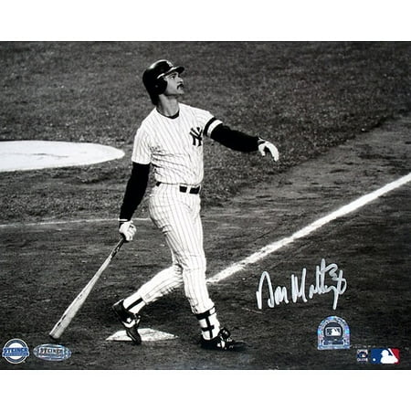 Don Mattingly Hand-Signed Swing Black & White 8 x 10 Photograph
