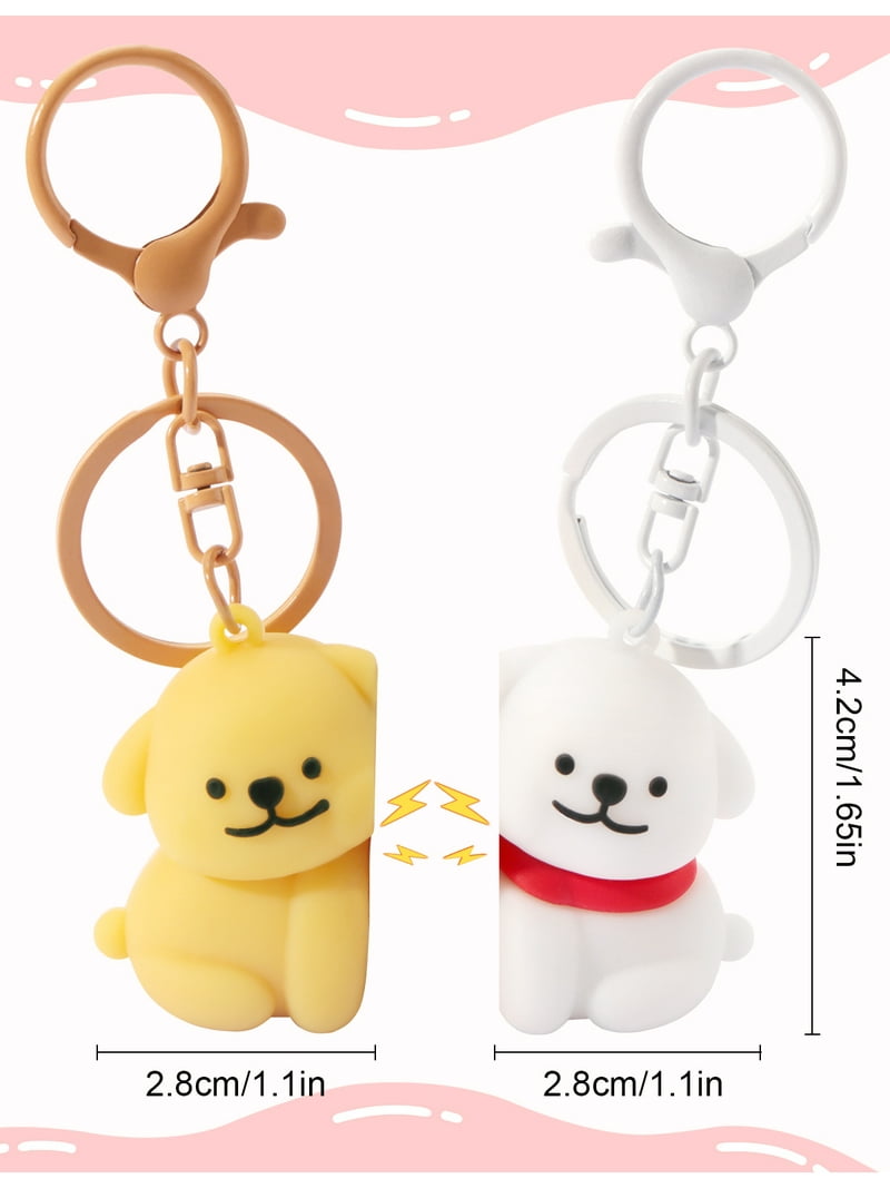 Keychains Magnetic Matching Keychains for Couples Cartoon Animal