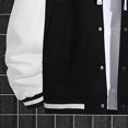 thumbnail image 4 of JHLZHS Jacket for Men Spring and Autumn Fashion High Street Handsome Young Men's Basejacket Men's Loose Casual Jacket Men Oversized Leather Jacket 1139, 4 of 4