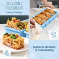 thumbnail image 6 of Light Blue Silicone Freezer Tray 2-Pack 1-Cup/125ml/250ml Portion Meal Prep & Food Storage, 6 of 7