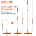 thumbnail image 3 of Limpiacristales Tool Eazer, escobilla de goma giratoria 2 en 1 de 46 pulgadas, 3 of 7
