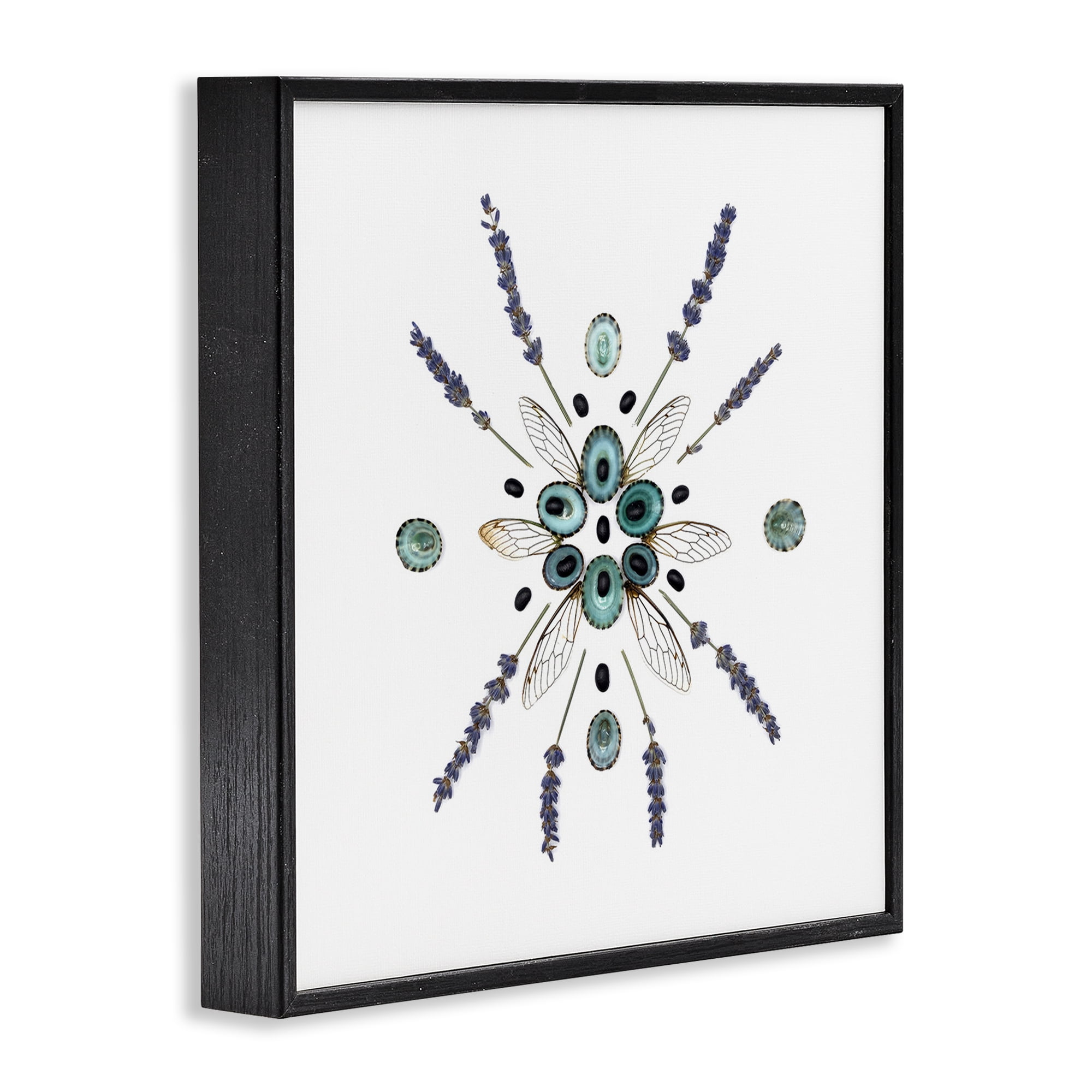 Stupell Industries Lavender & Delicate Wings Black Framed Giclee Art, design by Beth Adoette