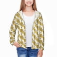 thumbnail image 3 of Cauagu Cartoon Honey Pot Bee Sunflower Print Sun Protection Jacket for Teen,Full-Zipper Long Sleeve Sun Shirts with Pockets UV Hoodie Shirts Outdoor Athletic Jacket-Small, 3 of 7