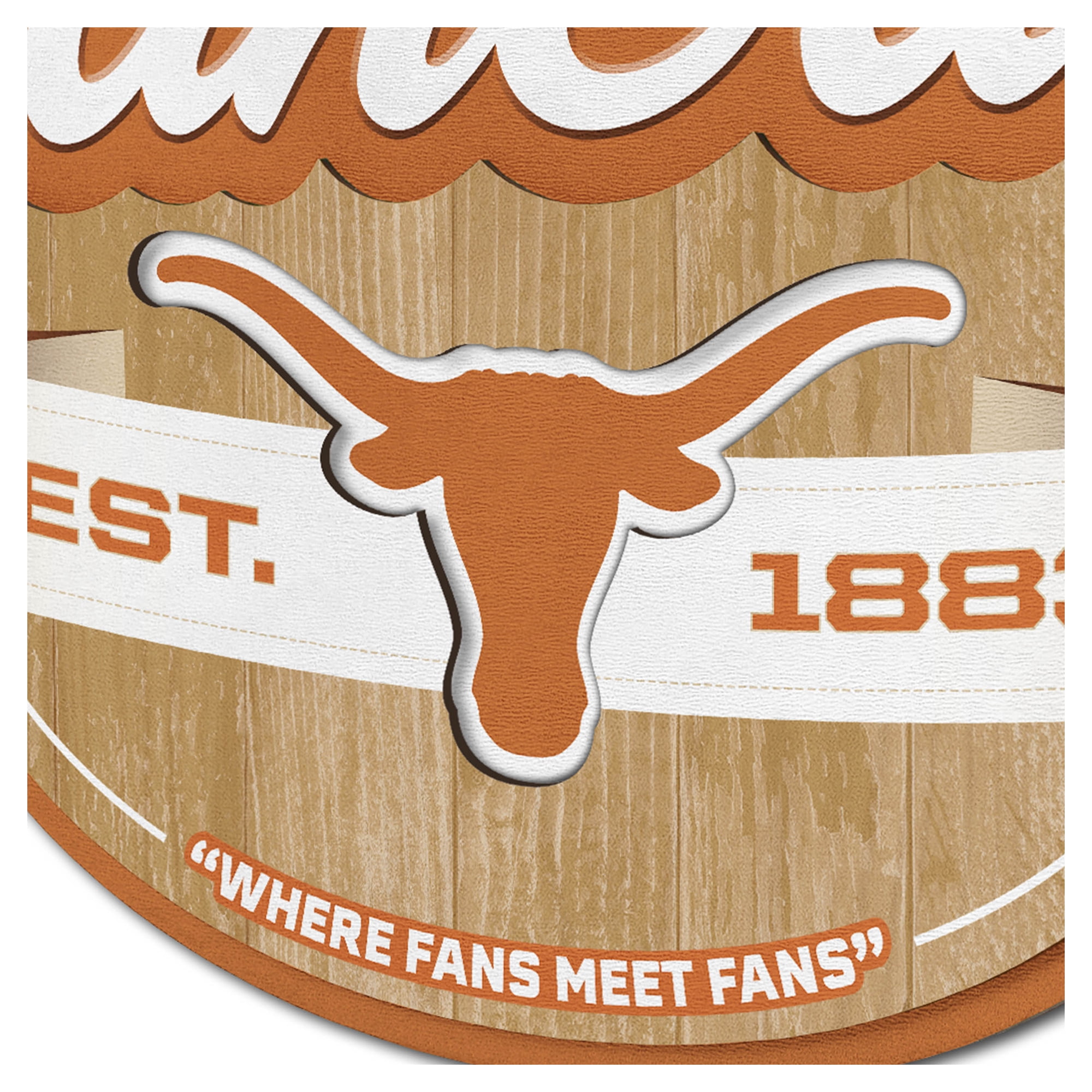 IDNA Texas Longhorns 12.5" x 17" Fan Cave Sign