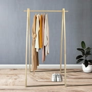 Solid Wood No Tool Assembly Collapsible Aesthetic Clothing Garment Rack