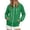 Green, variant on NinXxx Women's Fashionable Pocket Zipper Long Sleeve Hooded Sweatshirt Light Green XL