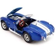 1965 Shelby Cobra 427 S/C Blue Metallic with White Stripes 1/24 Diecast Model Car by Welly