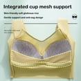 thumbnail image 6 of AJGRHE Women Breathable Wirefree Bra Seamless Lace Bandeau Bra for Support and Shaping Comfortable Fixed Cup Wireless Design XXXXL Green, 6 of 7