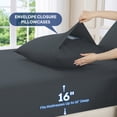 thumbnail image 4 of WISHEAD 4 Piece Queen Sheet Set, Deep Pocket Soft Bed Sheets, Breathable Cooling Bedding, Easy Care, Dark Grey, 4 of 10