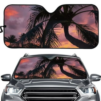 Car Windshield Sun Shade With Horse & Moon Design - Foldable UV Protection For Cars & Trucks