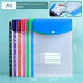 thumbnail image 3 of 6 pcs Office New A4 Envelopes 6 colors Plastic Label Loose-Leaf Binder Pocket Punched Pockets Binder Folders HORIZONTAL STYLE, 3 of 6