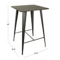 thumbnail image 4 of Contemporary Home Living 41” Bamboo Brown and Gray Metal Oregon Industrial Table, 4 of 5