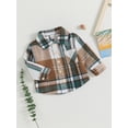thumbnail image 3 of GXFC Toddler Baby Boys Fall Jacket Newborn Long Sleeve Button Plaid Print Outerwear Toddler Spring/Fall Lightweight Coat Top 6M-5T, 3 of 8