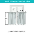thumbnail image 3 of Patin Stone Kitchen Curtains 36 Inch Length 2 Pcs, Room Darkening Rod Pocket Short Curtains, Thermal Insulated Modern Farmhouse Curtain Drapes for Basement Bathroom, Each Panel 40" W x 36" L, 3 of 9