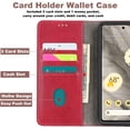 thumbnail image 3 of for Google Pixel 7 Wallet Case, Premium PU Leather Flip Case with Card Slots Kickstand Magnetic Buckle Flip Phone Case Cover for Google Pixel 7 6.3’’ - Red, 3 of 14