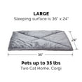 thumbnail image 2 of Furhaven ThermaNAP Self-Warming Cat Bed for Indoor Cats & Large/Medium Dogs, Washable & Reflects Body Heat - Quilted Faux Fur Reflective Bed Mat - Gray, Large, 2 of 8