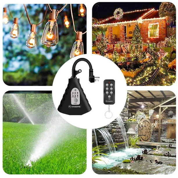 Kasonic Wireless Outdoor Remote Control Outlets with Timer and