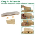 thumbnail image 3 of Unique Bargains Arm Rest for Nails Tech U Shaped Nail Arm Rest Manicure Hand Rest With Detachable Brackets Coffee Color, 3 of 7