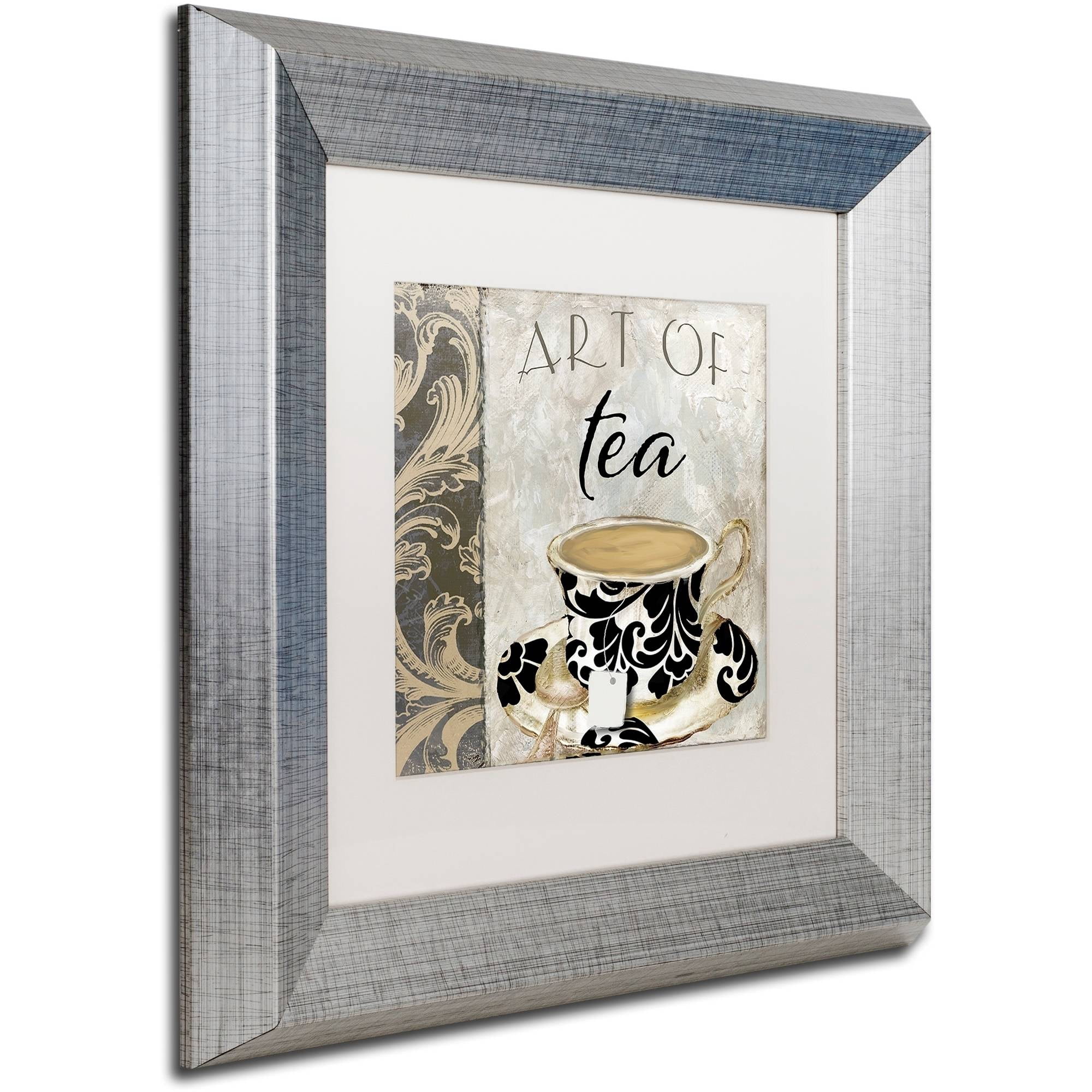 Trademark Fine Art "Art of Tea I" Canvas Art by Color Bakery White Matte, Silver Frame