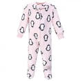 thumbnail image 3 of Hudson Baby Infant Girl Plush Sleep and Play, Pink Penguin, 3-6 Months, 3 of 4