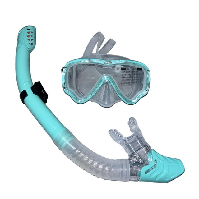 Almencla Ensemble de Plongée en Apnée à Sec Équipement de Plongée en Apnée pour Plongée en Apnée Plongée en Apnée Bleu Vert
