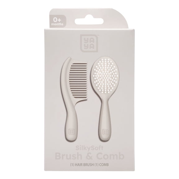 YAYA Silky Soft Baby Brush & Comb Set – Gentle Newborn Hair Care Kit with Ultra-Soft Bristles & Smooth  Detangling Comb – Infant Grooming Set 0  Months
