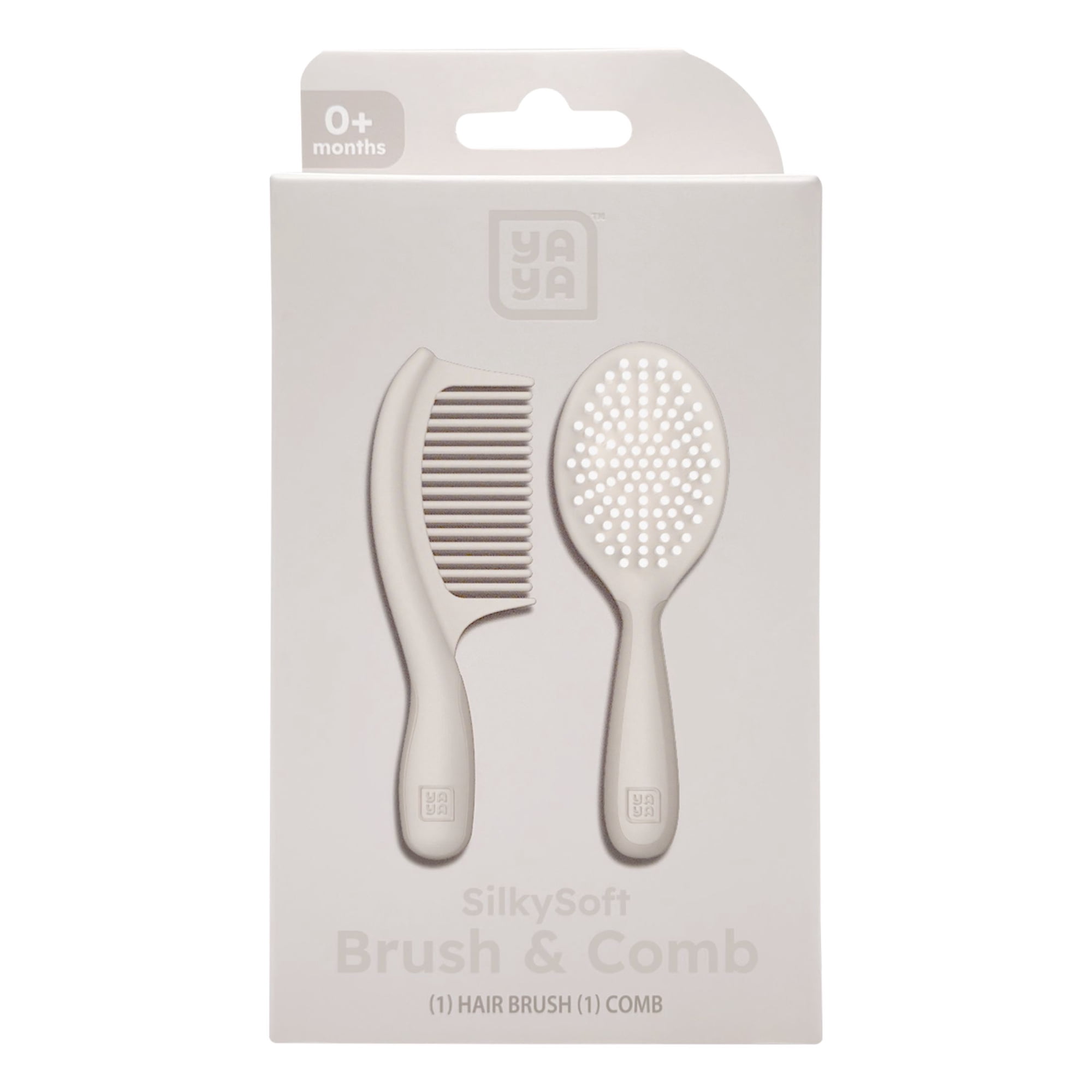 YAYA Silky Soft Baby Brush & Comb Set – Gentle Newborn Hair Care Kit with Ultra-Soft Bristles & Smooth Detangling Comb – Infant Grooming Set 0+ Months