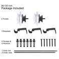 thumbnail image 5 of UTOPIA ALLEY Wall Mounted 3/4 Inch Curtain Rod - Curtain Rods For Windows 86 to 120 Inch, Adjustable Drapery Rods, Black Curtain Rods, Bedroom & Living Room Decorative Curtain Rods, Tapestry Poles, 5 of 9