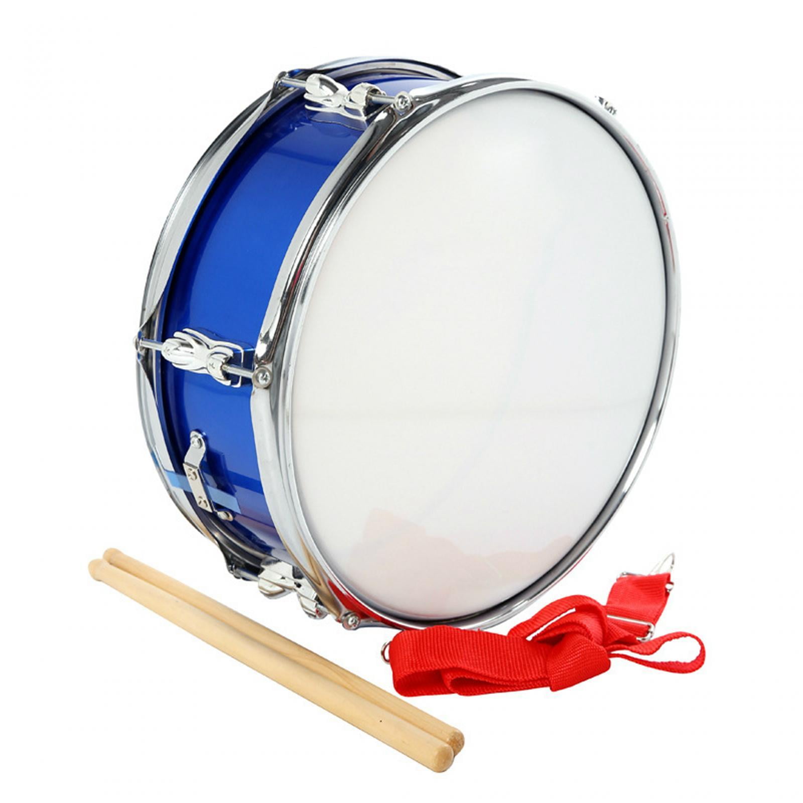 STARTIST 13" Snare Drum Music Drums Portable with Shoulder Strap Percussion Instrument Double Tone Drum for Kids Boys Girls Beginners Blue