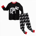 thumbnail image 6 of TOWED22 Fall Winter Toddler Boy Outfits 2Pcs Long Sleeve Graphic Round Neck Pullover Top Elastic Waist Joggers Soft Clothes Set(Black,2-3 Y), 6 of 9