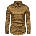 thumbnail image 5 of INSPIRE CHIC Shiny Satin Shirts for Men's Button Down Wedding Party Luxury Printed Shirt, 5 of 5