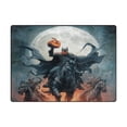 thumbnail image 2 of Area Rug Indoor 80"x58"in Non-Slip Wear Resistant Floor Mats Soft Large Carpets for Living Room Bedroom Home Decor Pumpkin Evil Knight, 2 of 7